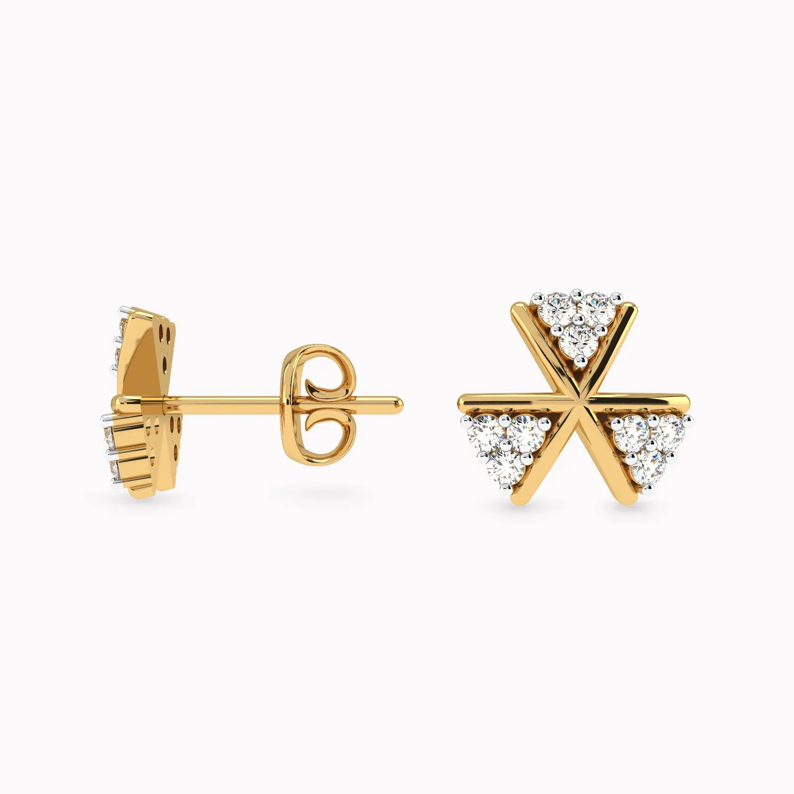 Shining Altair Diamond Stud Earrings