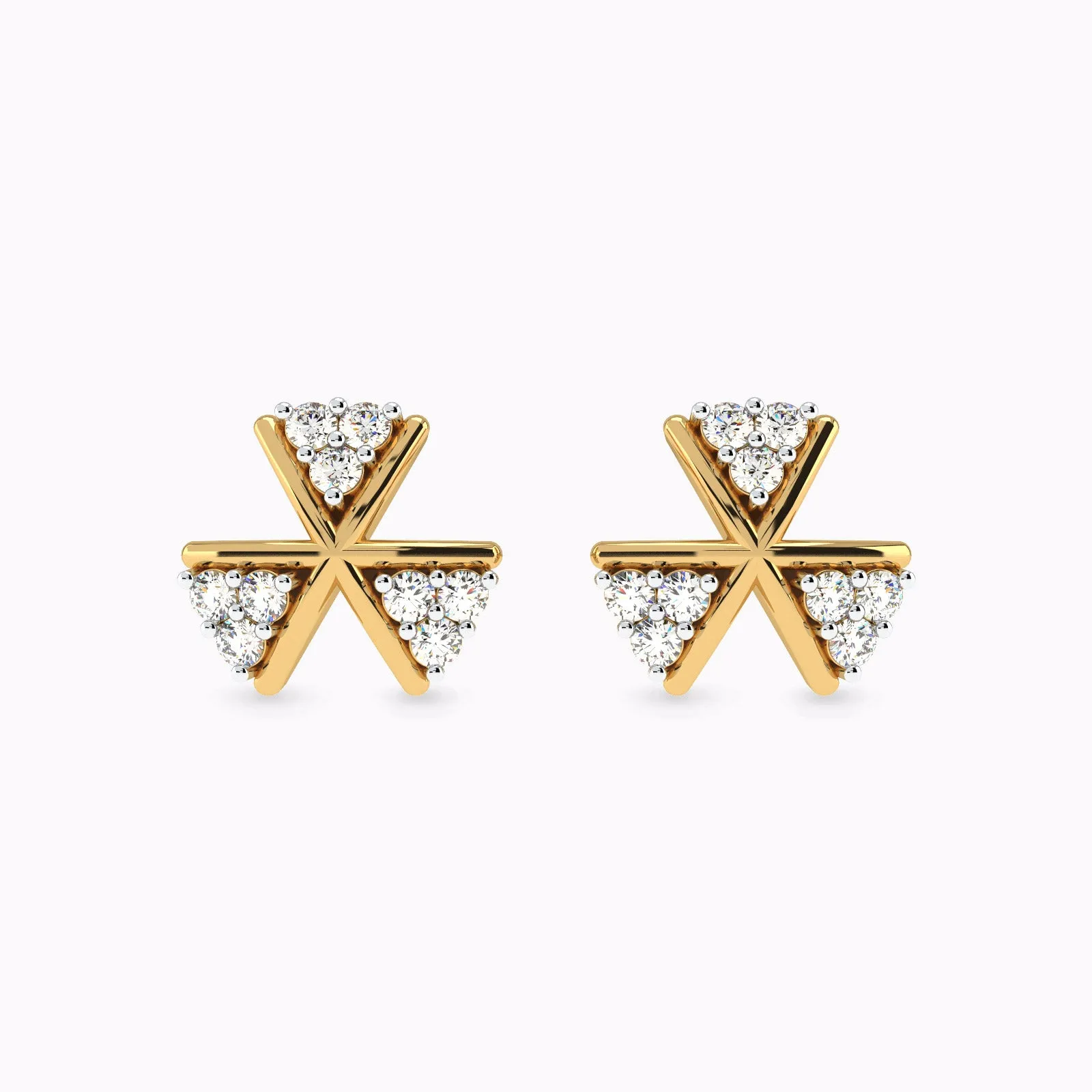 Shining Altair Diamond Stud Earrings