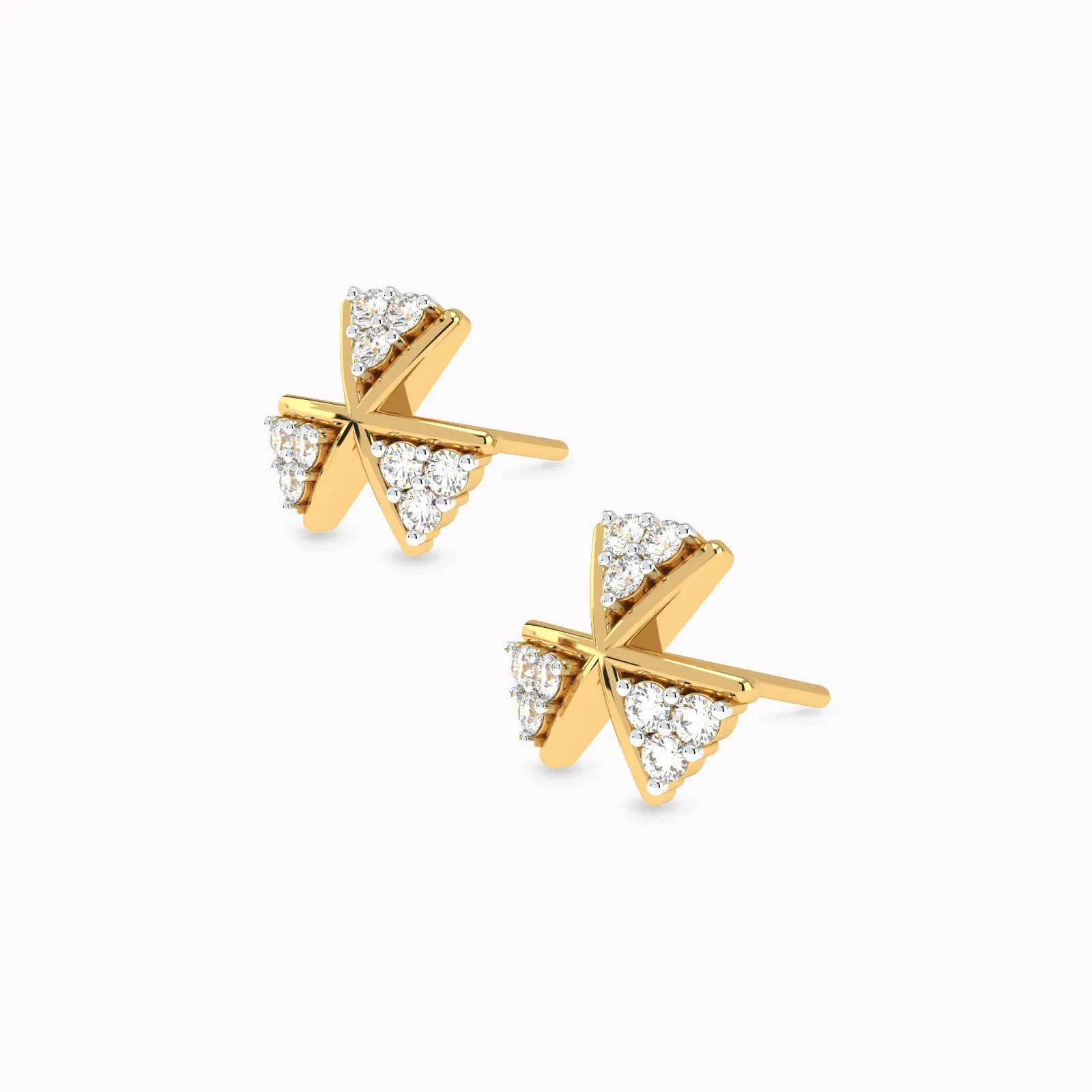 Shining Altair Diamond Stud Earrings