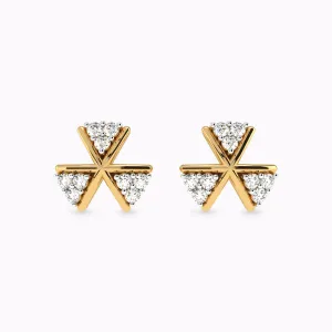 Shining Altair Diamond Stud Earrings