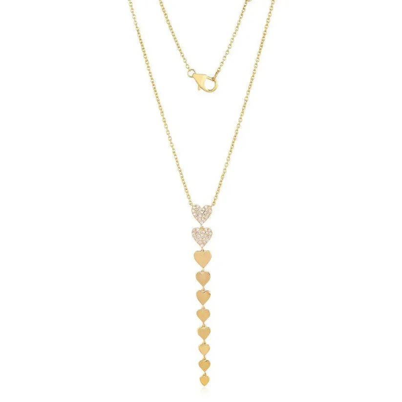Shining Arc Diamond Lariat Necklace