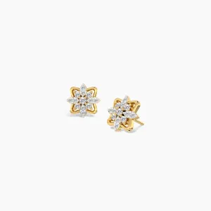 Shining Balsam Diamond Stud Earrings