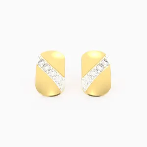 Shining Cross Natural Diamond Ear Stud