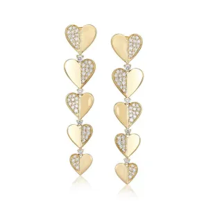 Shining Diamond Arc Drops Earrings