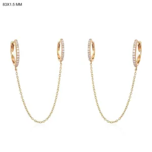 Shining Golden Delightful Drop Earrings