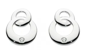 SILVER LINKING CIRCLES EARRINGS 4899CZ013