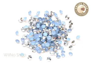 ss18 Air Blue Opal Round Diamond Style 3D Point Back Acrylic Rhinestone - 50 pcs