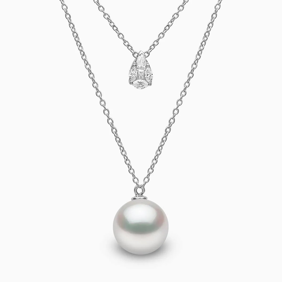 Starlight 18k White Gold South Sea Pearl and Diamond Necklace