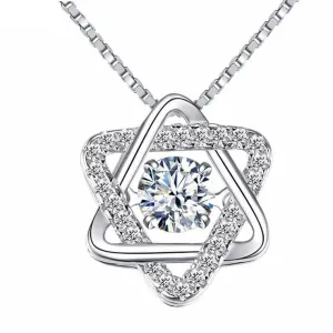Sterling Silver Star of David Micro Pave with CZ