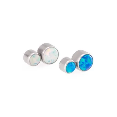 Tilum 18g-16g Internally Threaded Stacked Opal Cluster Top - Price Per 1