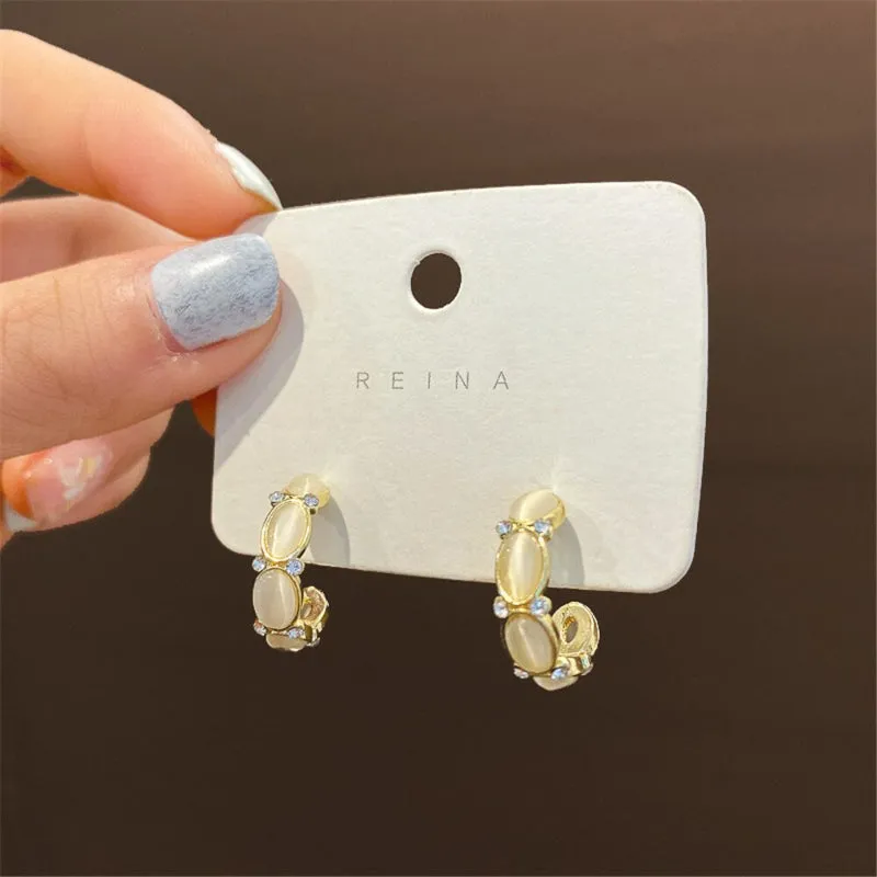 Trendy Fashion Korean Style Bowknot with Rhinestone Inlaid Zircon Earrings Collection