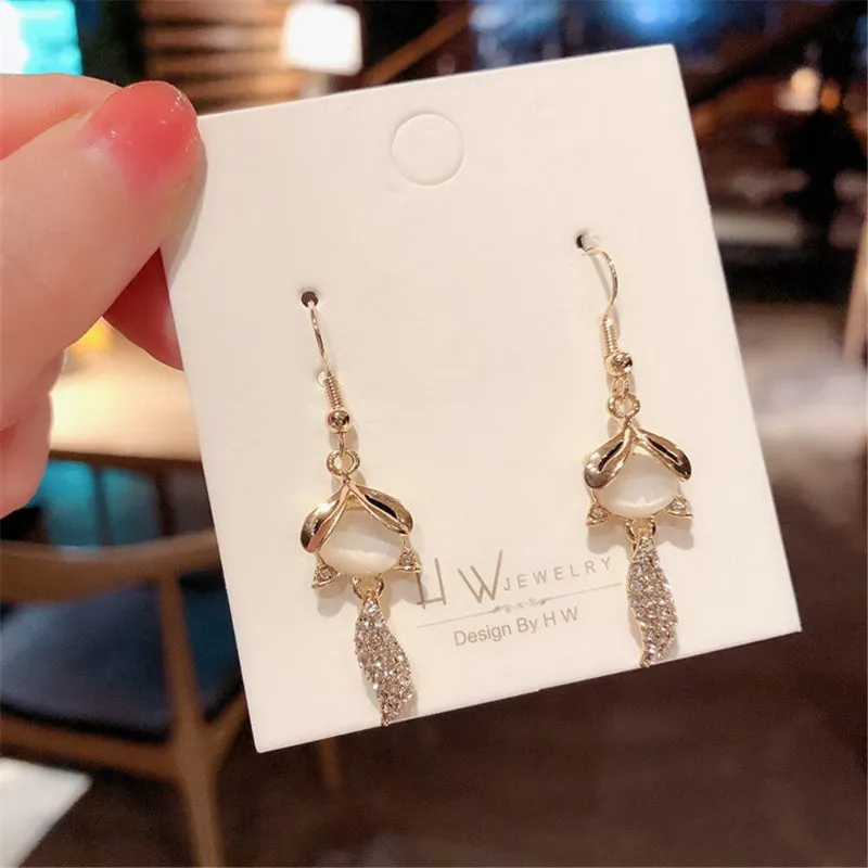 Trendy Fashion Korean Style Bowknot with Rhinestone Inlaid Zircon Earrings Collection