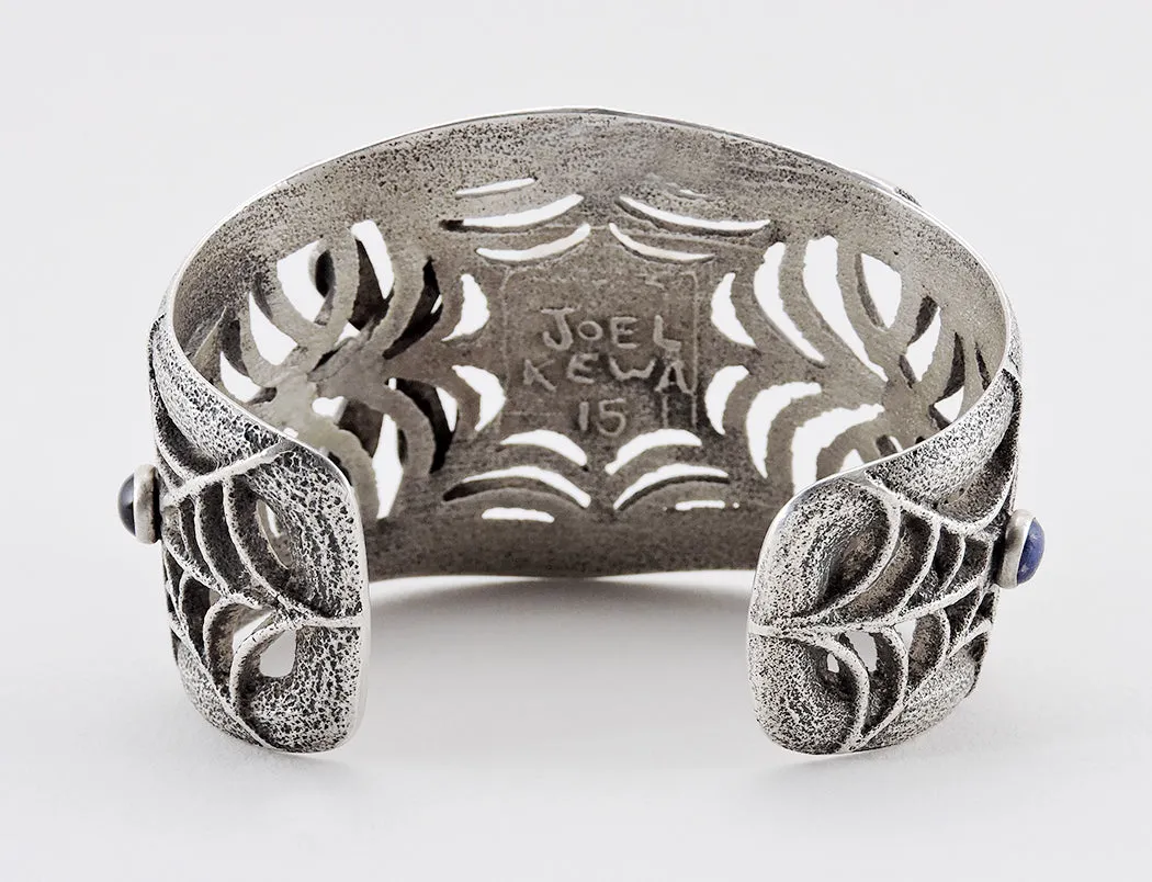 Tufa Cast Sterling Silver & New Lander Turquoise Cuff Bracelet