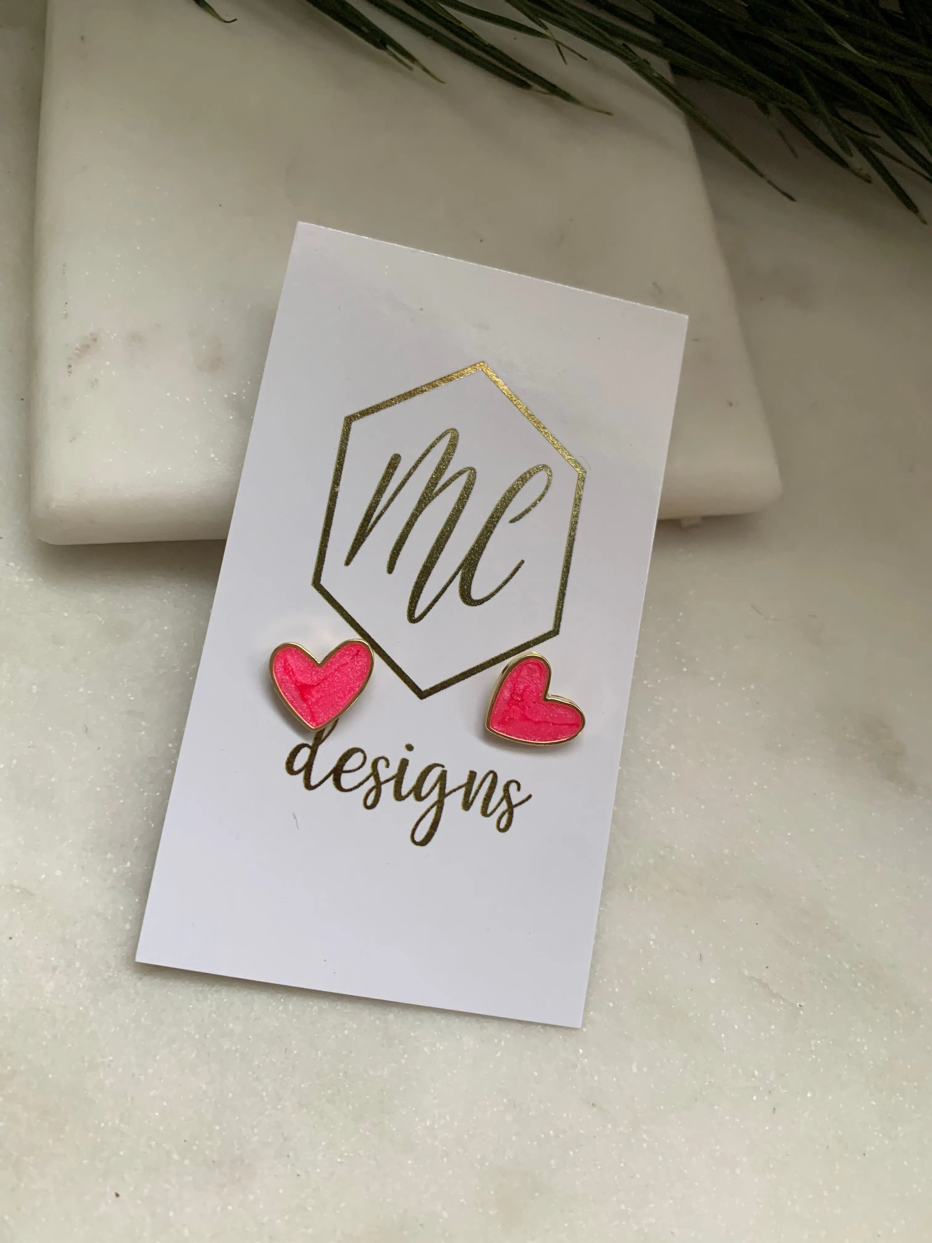 Various Heart Stud Earrings