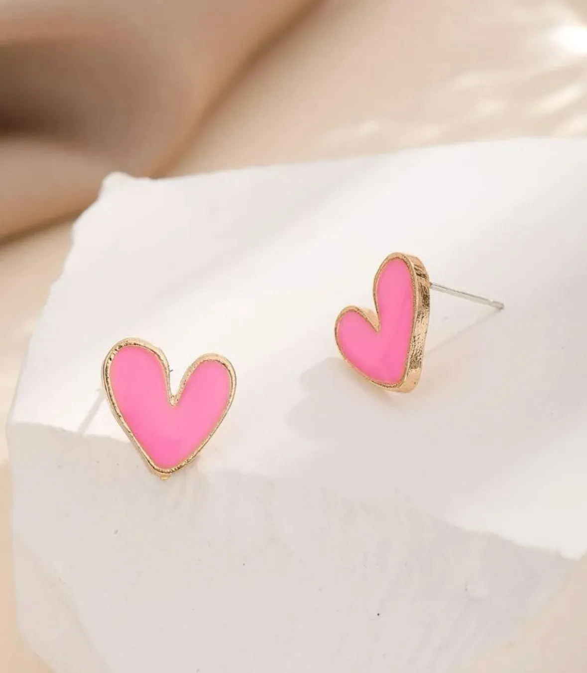 Various Heart Stud Earrings