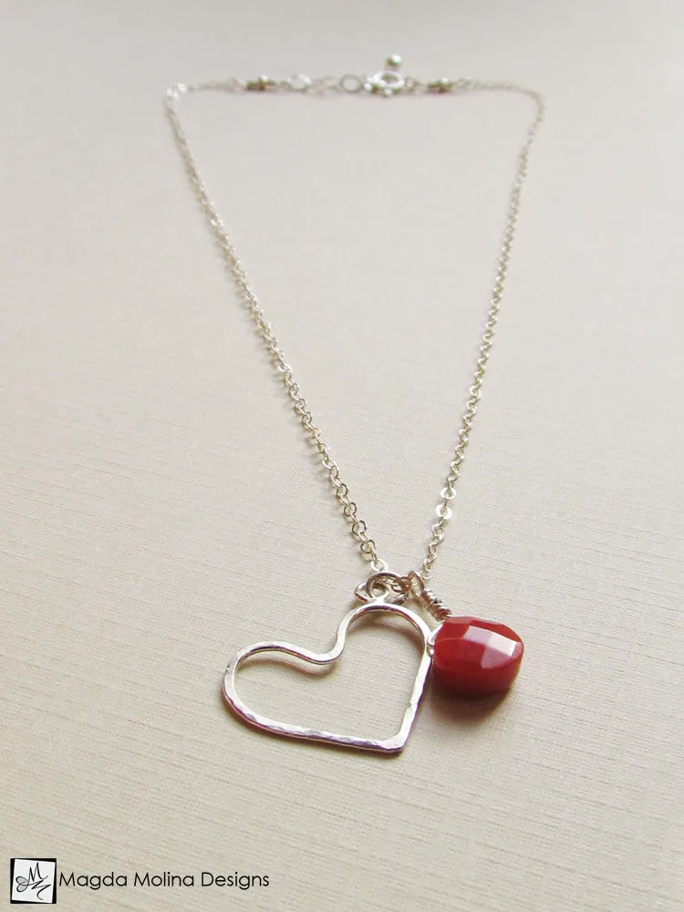 WHOLESALE - Mini Goddess (children) Delicate Hammered Silver Heart Necklace