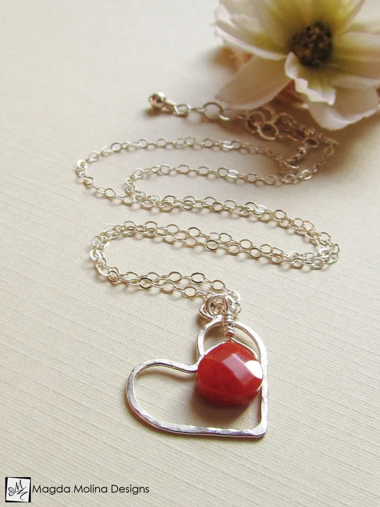 WHOLESALE - Mini Goddess (children) Delicate Hammered Silver Heart Necklace