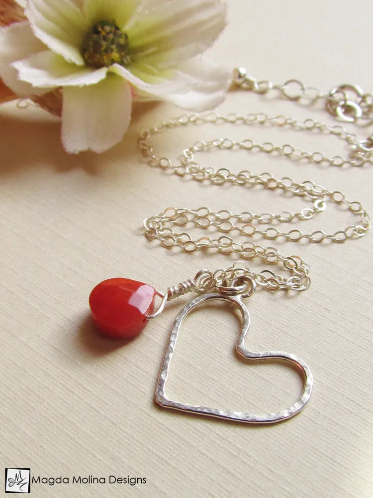 WHOLESALE - Mini Goddess (children) Delicate Hammered Silver Heart Necklace