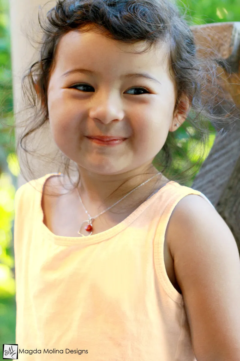 WHOLESALE - Mini Goddess (children) Delicate Hammered Silver Heart Necklace