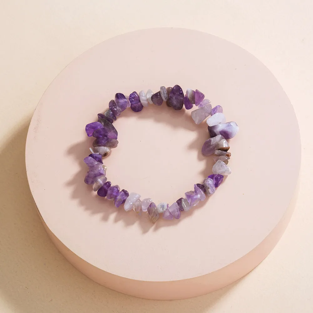 Wind Candy Purple Turquoise Bracelet Natural Rough Stone