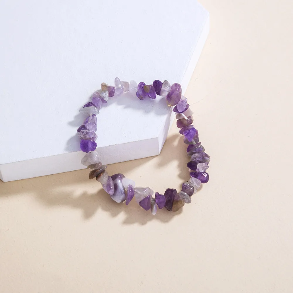 Wind Candy Purple Turquoise Bracelet Natural Rough Stone