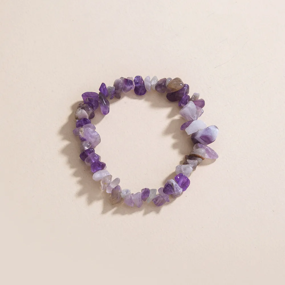 Wind Candy Purple Turquoise Bracelet Natural Rough Stone
